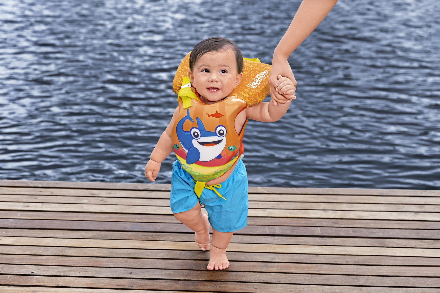 Puddle Jumper Infant Hydrospring Life Jacket and Vest, Orange Shark (6 Months -  2 years)